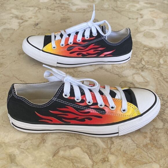 Rare Converse Chuck Taylor All Star Low 'Flame' Rare Unisex - Picture 7 of 15